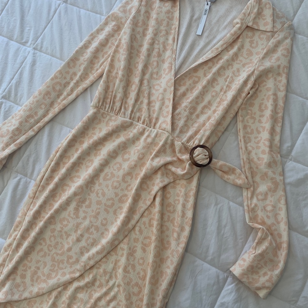 Buckle mini shirt dress